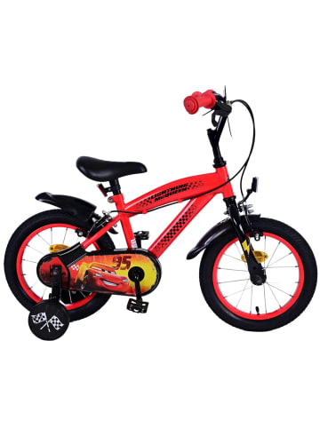 Volare Kinderfahrrad Disney Cars 14 Zoll, ohne Rücktrittbremse in rot