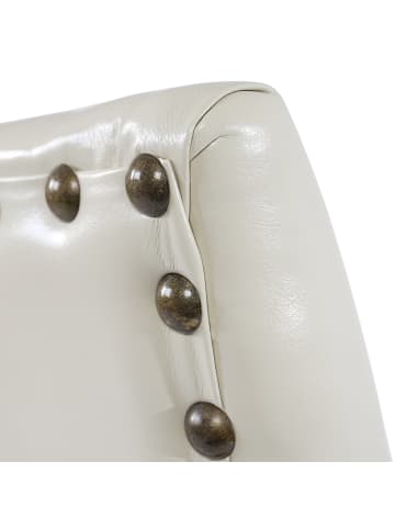 MCW 2er-Set Esszimmerstuhl Edinburgh, Kunstleder, creme, dunkle Beine