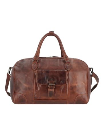 Greenburry Rugged Weekender Reisetasche Leder 48 cm in brown