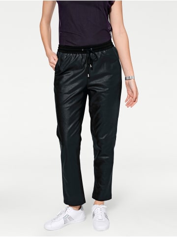 Heine Leder-Jogpants in schwarz