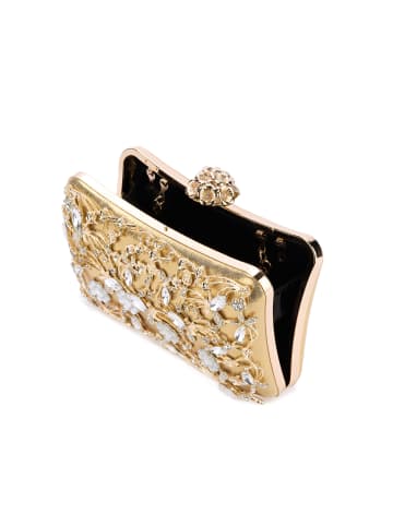 aleva Women Clutch in Gold