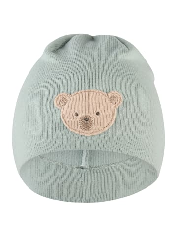 Sterntaler Beanie Bärchen in puder green