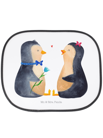Mr. & Mrs. Panda Sonnenschutz Auto Pinguin Pärchen ohne Spruch in Weiß