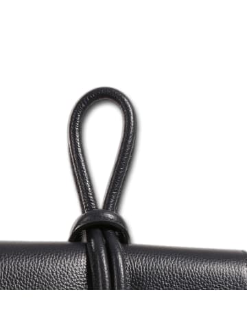 Toscanto Toscanto Abendtasche, Umhängetasche Leder dunkelblau ca. 23cm