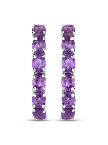 Rafaela Donata Klappcreolen aus Sterling Silber mit Amethyst in silber