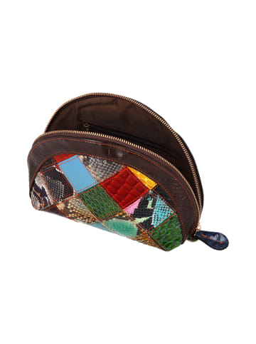 Usha Women Clutch in Brown Multicolor