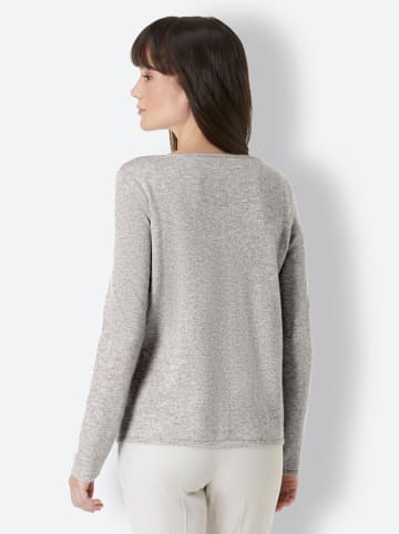 Heine Kaschmirpullover in grau-ecru