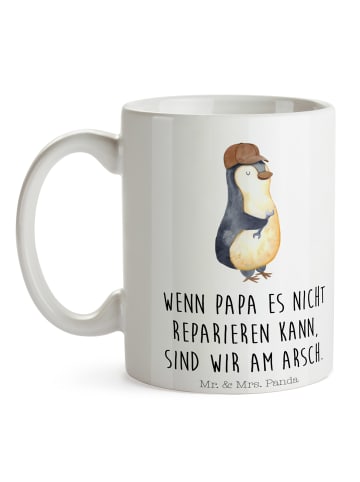 Mr. & Mrs. Panda Tasse Wenn Papa es nicht reparieren kann, sind ... in Weiß