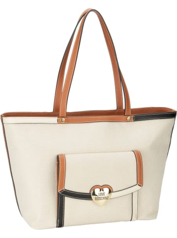 Love Moschino Shopper Love Selle 4044 in Natural Canvas