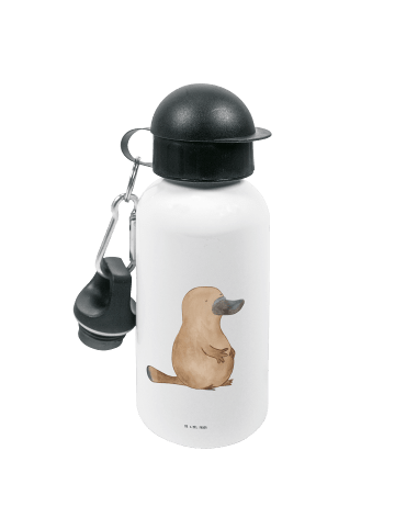 Mr. & Mrs. Panda Kindertrinkflasche Schnabeltier Mut ohne Spruch in Weiß