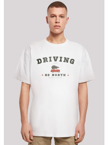 F4NT4STIC Heavy Oversize T-Shirt Driving Home Weihnachten in weiß