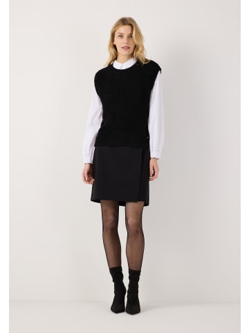 More & More kurzer Bouclé-Pullunder in black