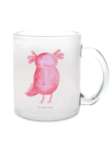 Mr. & Mrs. Panda Trinkglas Axolotl Glücklich ohne Spruch in Transparent