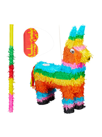 relaxdays 3tlg. Pinata Set "Lama" in Bunt