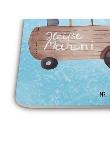 Mr. & Mrs. Panda Untersetzer für Gläser Igel Maronen ohne Spruch in Eisblau