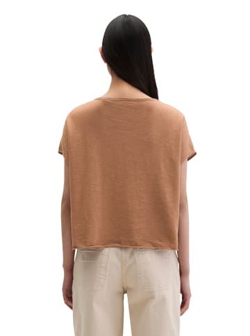 Marc O'Polo Ärmelloser Feinstrick-Pullover loose in Burnt Brown