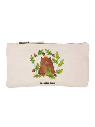 Mr. & Mrs. Panda Make-up-Tasche Bär König ohne Spruch in Weiß