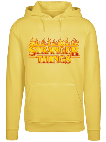 F4NT4STIC Hoodie Stranger Things Fire Logo Women Netflix TV Series in taxi yellow