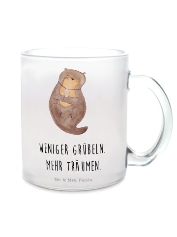 Mr. & Mrs. Panda Glas Otter Muschel mit Spruch in Transparent