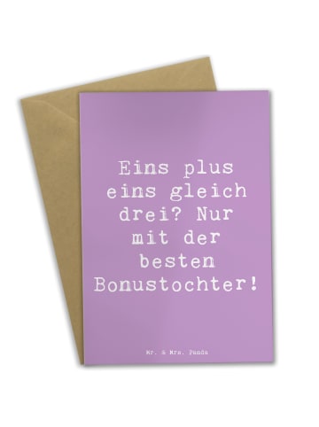 Mr. & Mrs. Panda Grußkarte Spruch Beste Bonustochter mit Spruch in Lavendeltraum