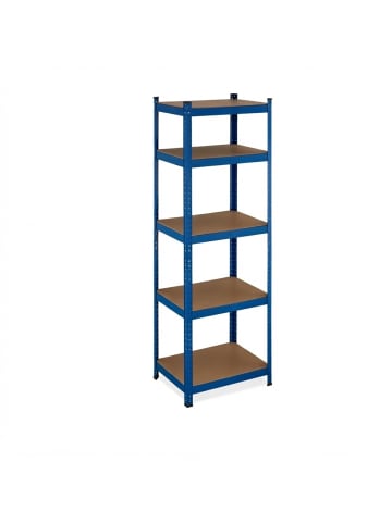 relaxdays 2 x Schwerlastregal in Blau - (B)60 x (H)180 x (T)45 cm