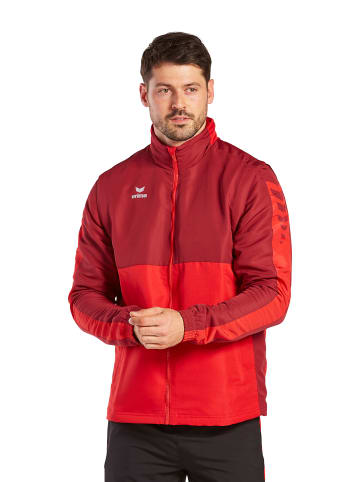 erima Six Wings Jacke mit abnehmbaren Ärmeln in rot/bordeaux