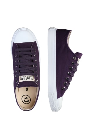 ethletic Sneaker Trainer White Cap Lo Cut in grape velvet just white