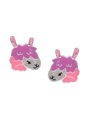 schmuck23 Ohrringe 925 Silber Lama in Pink