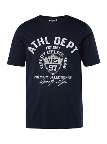 Men Plus Kurzarm T-Shirt in navy blau