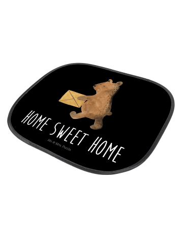 Mr. & Mrs. Panda Sonnenschutz für Auto Bär Zuhause mit Spruch in Schwarz