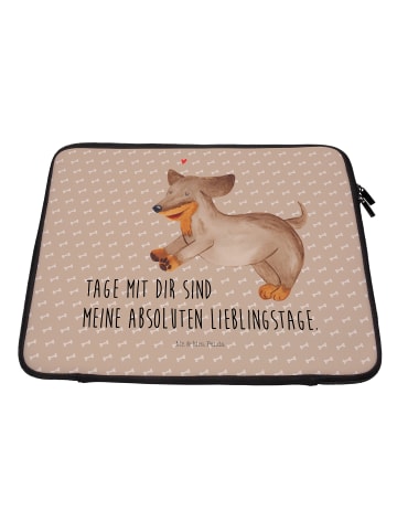 Mr. & Mrs. Panda Tasche Laptop Hund Dackel mit Spruch in Hundeglück