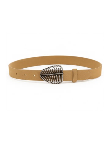 collezione alessandro Ledergürtel " Blatt " in braun