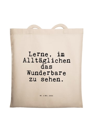 Mr. & Mrs. Panda Shopping Tasche Lerne, im Alltäglichen das... m... in Creme