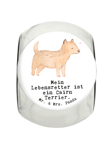 Mr. & Mrs. Panda Leckerli Glas Cairn Terrier Lebensretter mit Sp... in Weiß