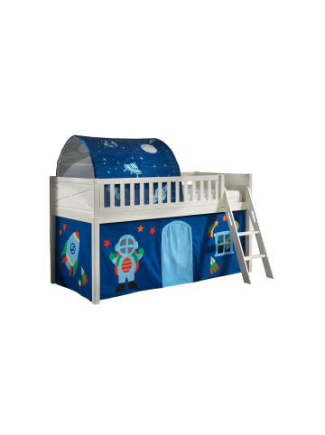 58 aufm Kessel KINDERBETT Karyl 208x114x135 Massivholz Weiß Textilset Astro 2