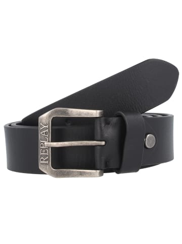 Replay Gürtel Leder in black