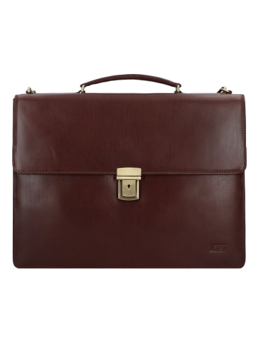 Jost Skagen Aktentasche Leder 40 cm Laptopfach in redbrown