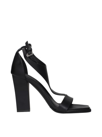 Max Mara Schwarz Leder Stiletto Absatz Sandalen