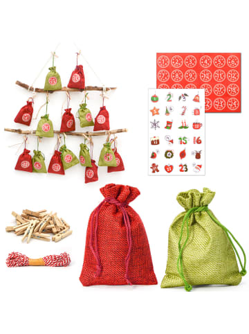 DuneDesign Adventskalender zum Selbstbefüllen rot