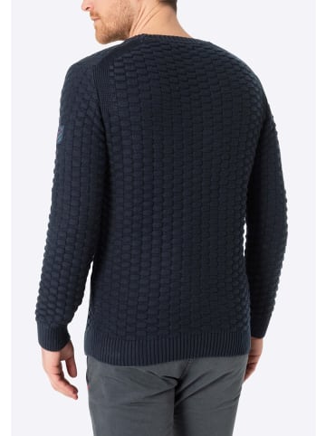 Timezone Strickpullover Rundhals 3D Muster Regular Fit in Dunkelblau