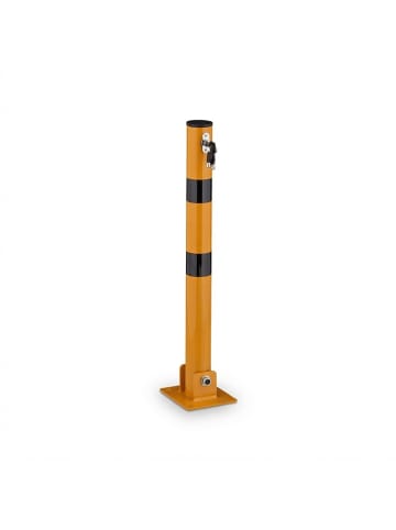 relaxdays Absperrpfosten in Gelb/ Schwarz - (B)15 x (H)65 x (T)13 cm
