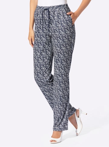 WITT WEIDEN Jersey-Hose in marine-millefleurs