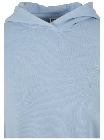 Urban Classics Urban Classics Damen Ladies Short Flower Embroidery Terry Hoody in balticblue