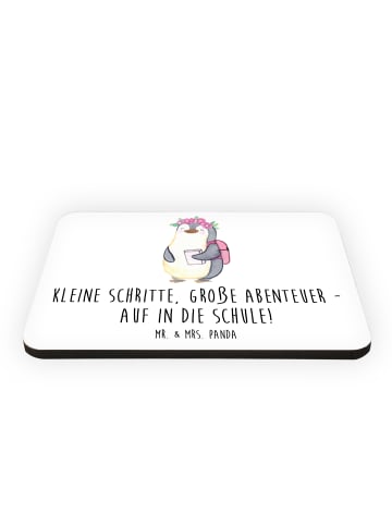 Mr. & Mrs. Panda Magnet Schulanfang Abenteuer mit Spruch in Weiß