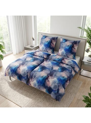 Traumschloss Designette Bettwäsche Satin - abstraktes Muster, rosé, blau in blau