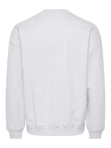 ONLY & SONS Sweatshirt in Super Light Grey Melange