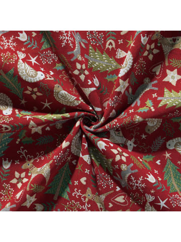 Erwin Müller Jacquard, Baumwollmischung, Gewebt, Gobelin Tischset 2er-Pack in rot