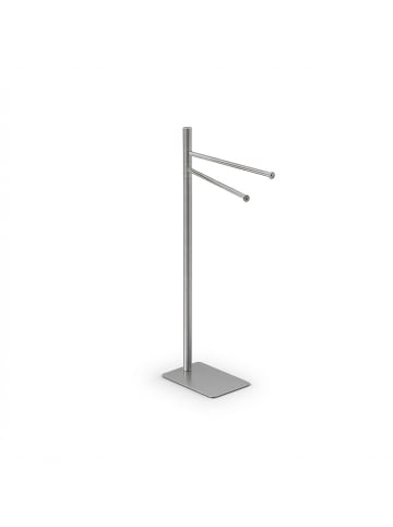 relaxdays Handtuchständer in Silber – (B)33,5 x (H)78 x (T)14 cm
