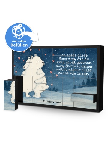 Mr. & Mrs. Panda Befüllbarer Adventskalender Eisbär Umarmen Desi... in Weiß