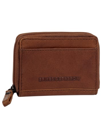 SPIKES & SPARROW Geldbörse echt Leder in cognac